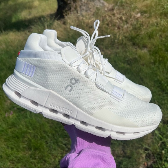 NWOB ON Cloudnova Shoes All White Undyed White Mens - Picture 3 of 11